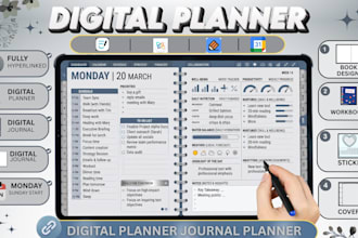 design digital planner, printable planner and prayer journal
