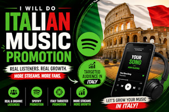 do italian spotify music promotion organic music promotion