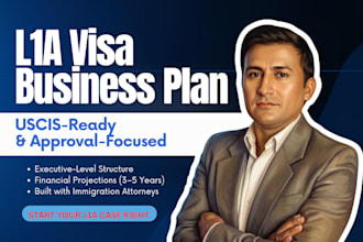 create a uscis ready l1a visa business plan for US expansion