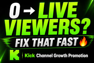 promote your kick stream to boost live viewers and channel growth