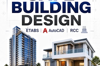 design safe rcc structure with detailed drawings and material estimation