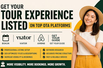 get your guide ota tour experience listing on bokun viator airbnb website