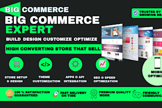 design, or redesign develop customize fix bugs in bigcommerce shopify wordpress