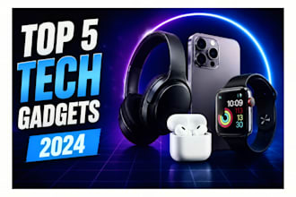 design high CTR and proffational tech youtube thumbnails