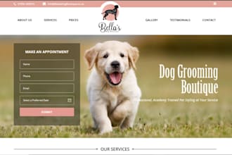 design dog rescue website pet grooming pet adoption veterinary pet care website