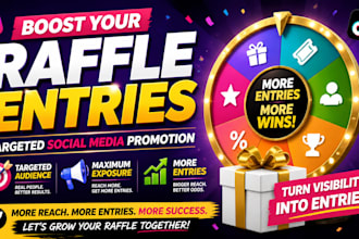 boost your raffle entries, giveaway, raffle with targeted social media promotion
