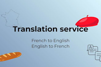 translate english to french and french to english manually