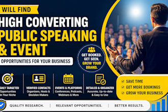 find high quality public speaking and event leads for your niche