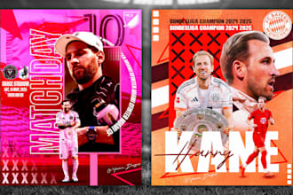 design eye catching matchday posters and sports flyers