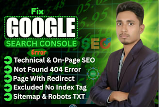 fix google search console, crawled currently not indexed, redirect error, 404
