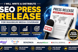 write and distribute SEO press release for maximum media coverage
