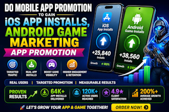 mobile app promotion gain ios app installs, android game marketing app promotion