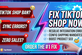 fix tiktok shop integration errors, sync products, and optimize shop SEO