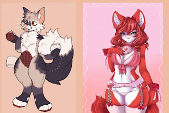 create furry art and original fursona design