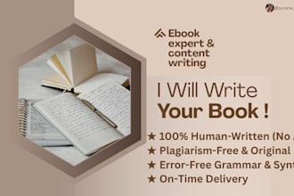 design creative arts and write captivating ebook content,,
