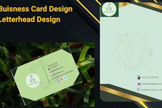 design professional letterhead and buisness card for your business