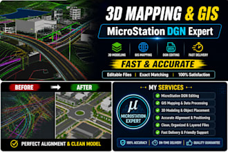 3d mapping, gis work and microstation dgn modeling