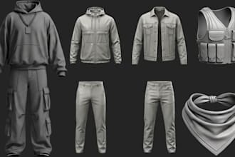 realistic 3d clothing accessories mesh for second life sanser avakin life imvu