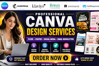 design canva klaviyo flyer poster banner social media email newsletter design