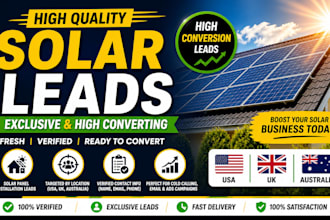deliver solar lead, roofing lead, homeowner lead that convert