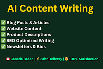 write ai powered blog posts and articles