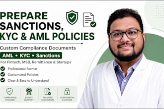 prepare sanctions, kyc and aml policies