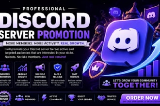 discord advertising, discord gaming server promotion, discord server growth