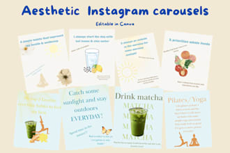 design aesthetic instagram carousels for wellness brands