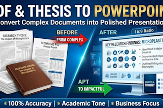 convert your PDF or thesis into a professional powerpoint presentation