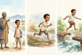 create whimsical watercolor childrens book illustration