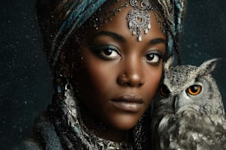 draw or paint artistic portrait of you