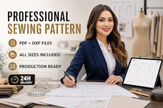 create expert sewing pattern and grading for garments production pattern maker
