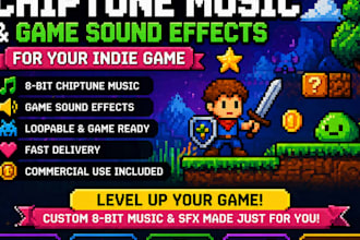 create 8 bit chiptune music and pixel art for your indie game
