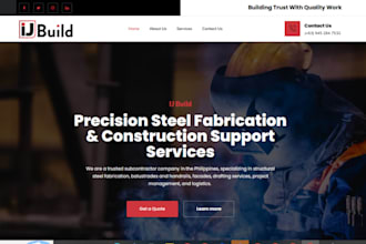 design responsive steelwork website ironwork website steel industry website