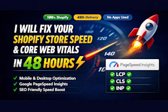 fix core web vitals, improve lcp, cls and optimize wordpress or shopify speed