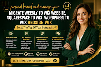 migrate weebly to wix website, squarespace to wix, wordpress to wix redsign wix