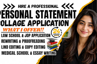 proofread, edit and rewrite your law school statement, within 24 hours