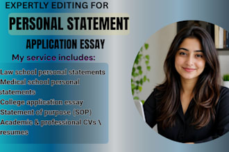 edit law school or medical personal  and activity descriptions