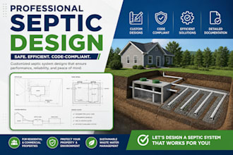 design professional septic system and drainage plan for your project