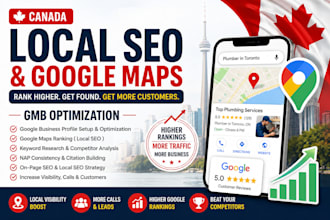 canada local seo google maps ranking and gmb optimization