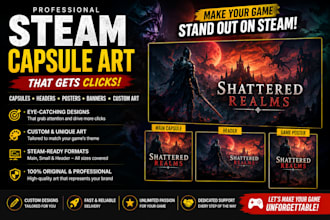 do steam capsule art game banner concept art 2d game cover steam game art