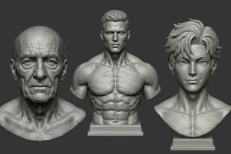 sculpt 3d head bust model 3d face likeness 3d model 3d miniature for 3d printing