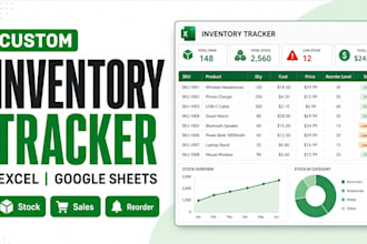 build a custom inventory tracker in excel or google sheets