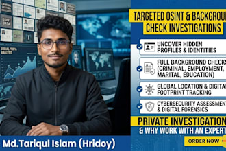 do osint investigation, background check, cybercrime analysis, digital forensic