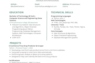 design a professional and modern resume or cv for you