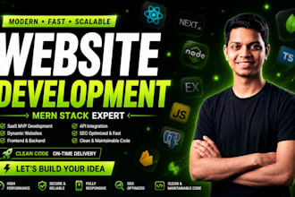 build saas mvp or rebuild dynamic website with full stack frontend and backend