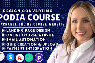 build podia website,online course website,teachable course,podia online comunity