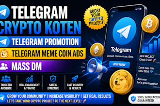 do telegram crypto koten, telegram promotion, telegram meme coin ads, mass dm
