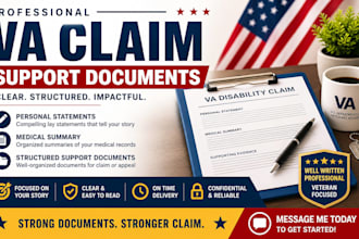 write clear summaries of medical records for VA claim support documents