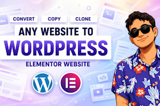 design, redesign wordpress website, elementor website